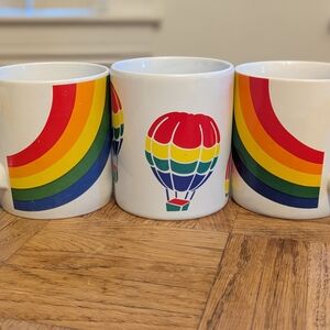 Rainbow Hot Air Balloon Mugs